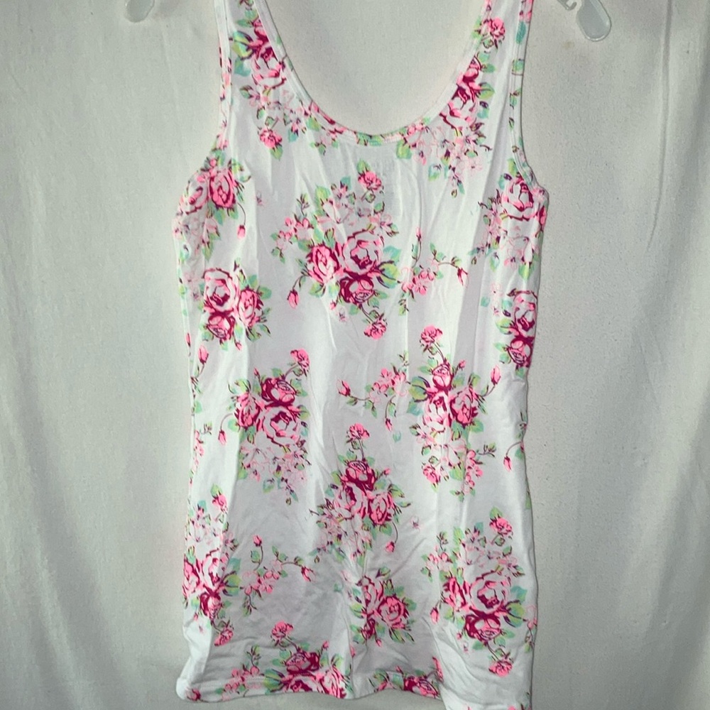 Floral and Pink Women's Tank Tops - Picture 5 of 8